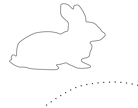 Rabbit in profile - string art template on paper (A4) or digital (PDF ...