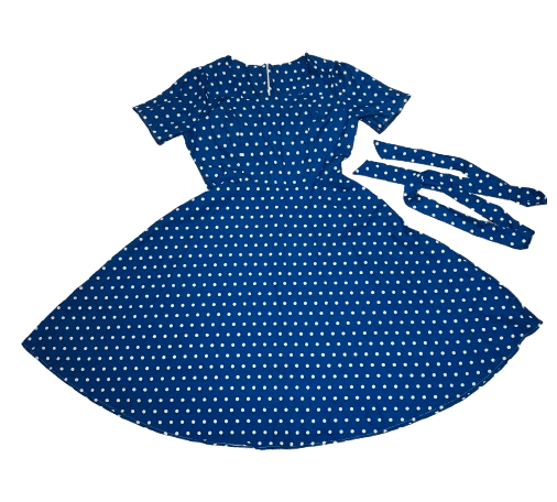 Blue Polka Dot Dress S/M/L | Party Supplies, String Art & Paber Art - Dellwood DIY Blue Polka Dot Dress S/M/L | Party Supplies, String Art & Paber Art - Dellwood DIY